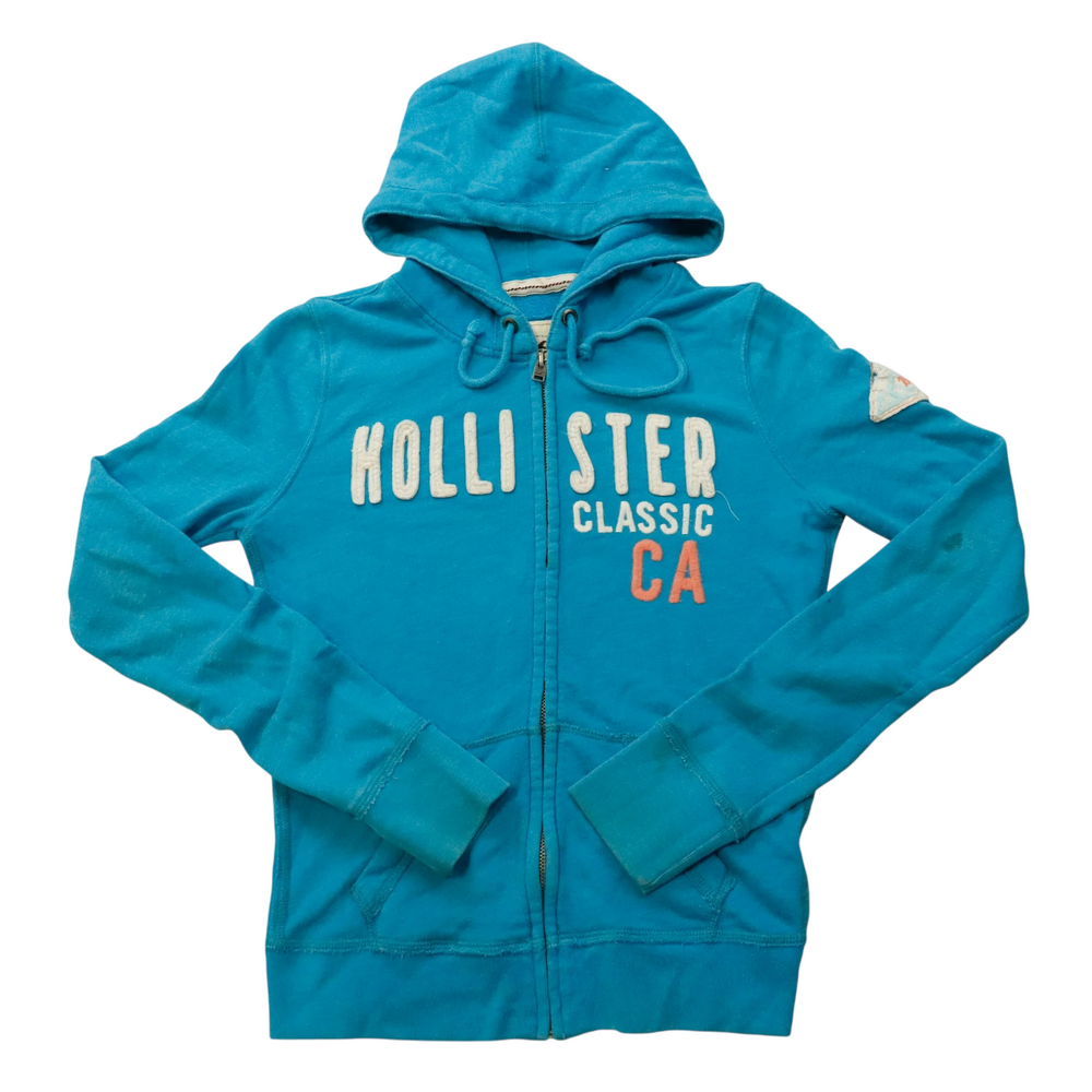 Vintage Hollister Ca Blue ZIP Up Hoodie Size M